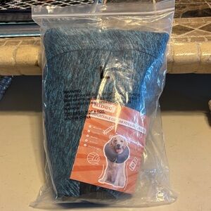 Blue dog medical collar inflatable new in bag. Large